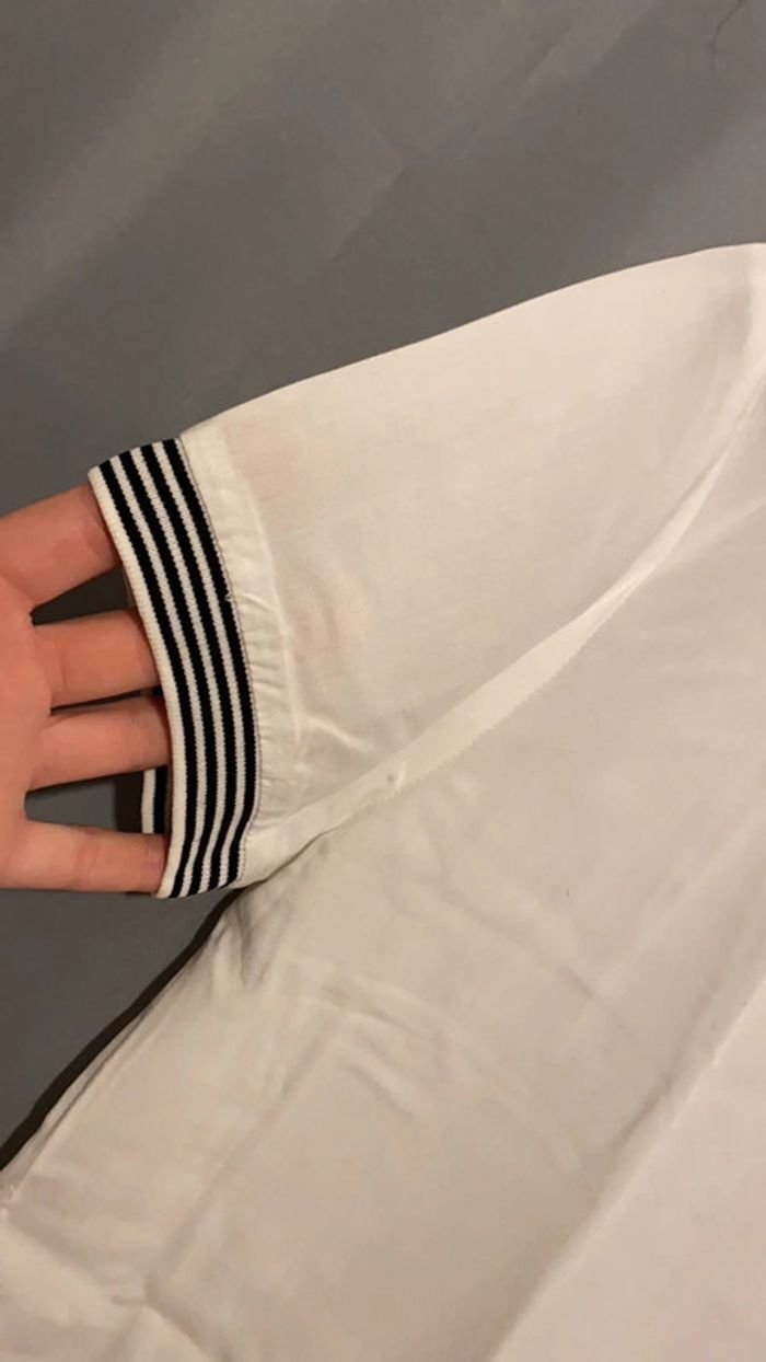 Teeshirt blanc détails manches - photo numéro 3