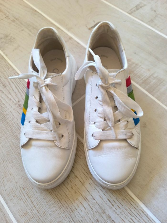 Baskets cuir Gabor multicolores Arc en Ciel - Taille 35,5 (Taille marque 3) - photo numéro 3