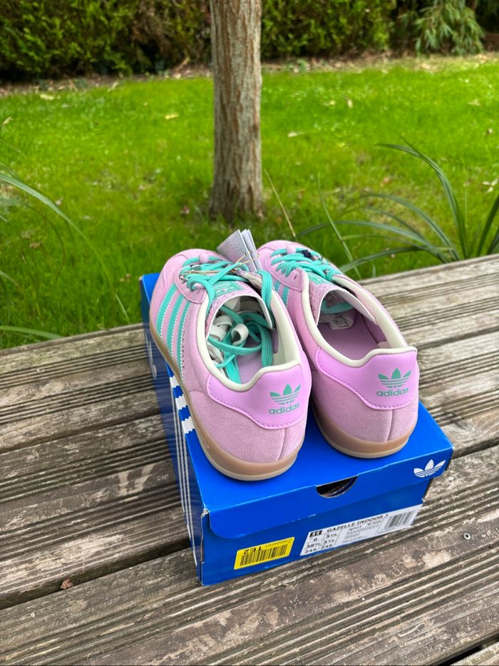 Adidas Gazelle lilas rose vert pastel - photo numéro 5