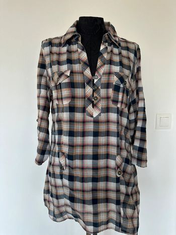 Chemise tunique à carreaux Cache Cache