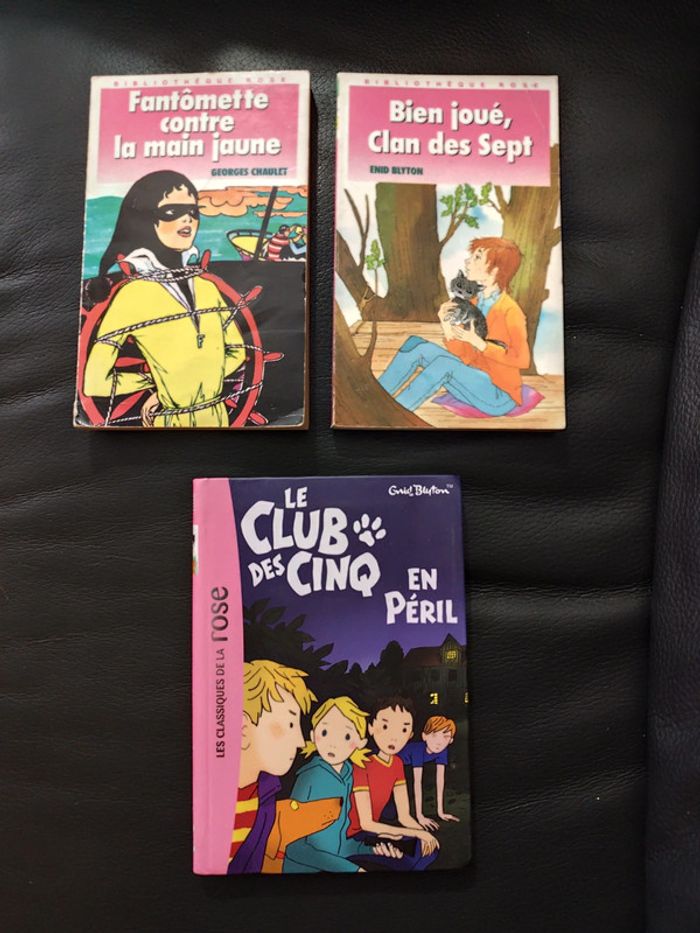 Lot 3 livres bibliothèque rose