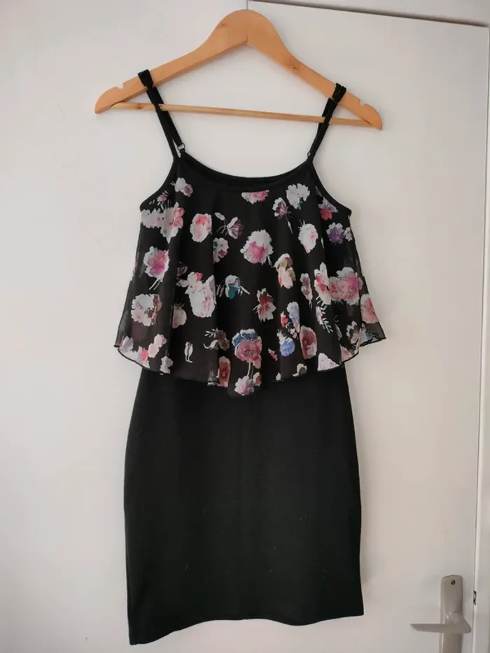 Robe moulante débardeur fleurie XS