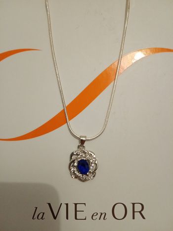 Collier femme argent 925 millième et oxyde de zirconium 