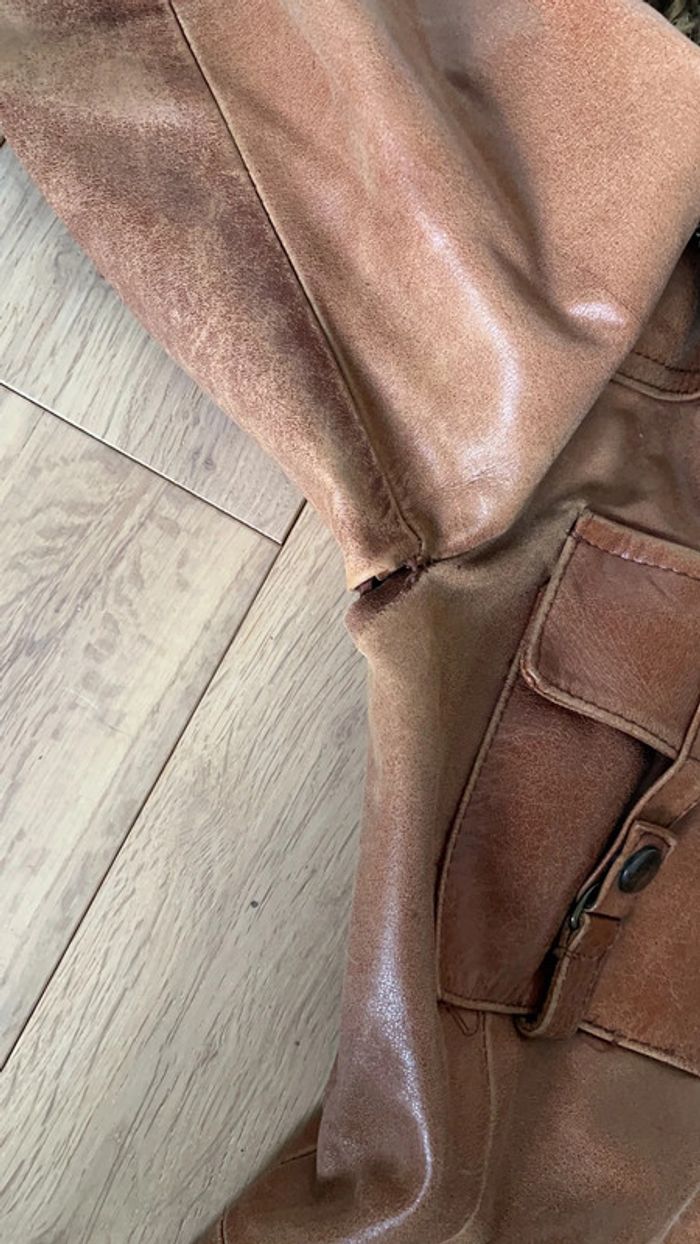 Très jolie manteau veste cuir - photo numéro 4