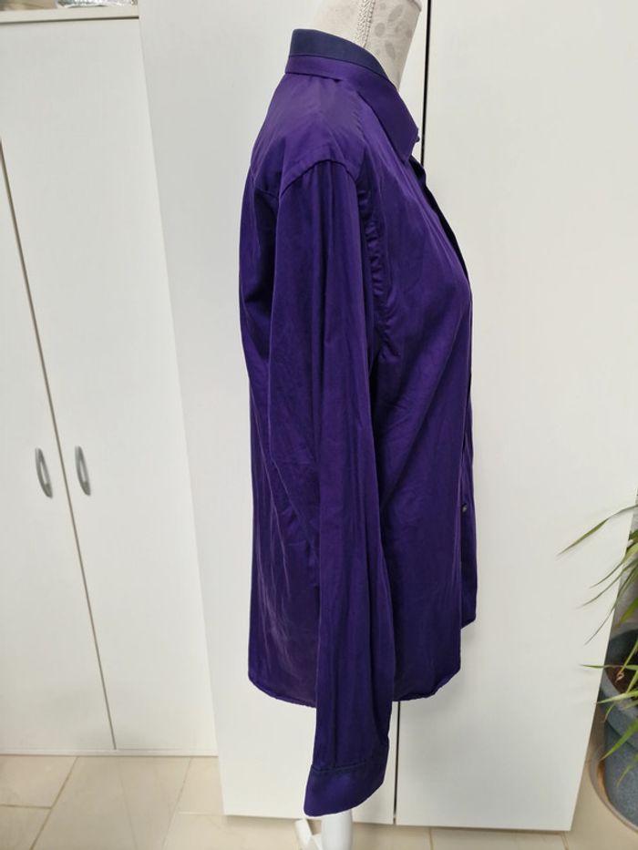 Chemise Violet Details Noirs - photo numéro 6