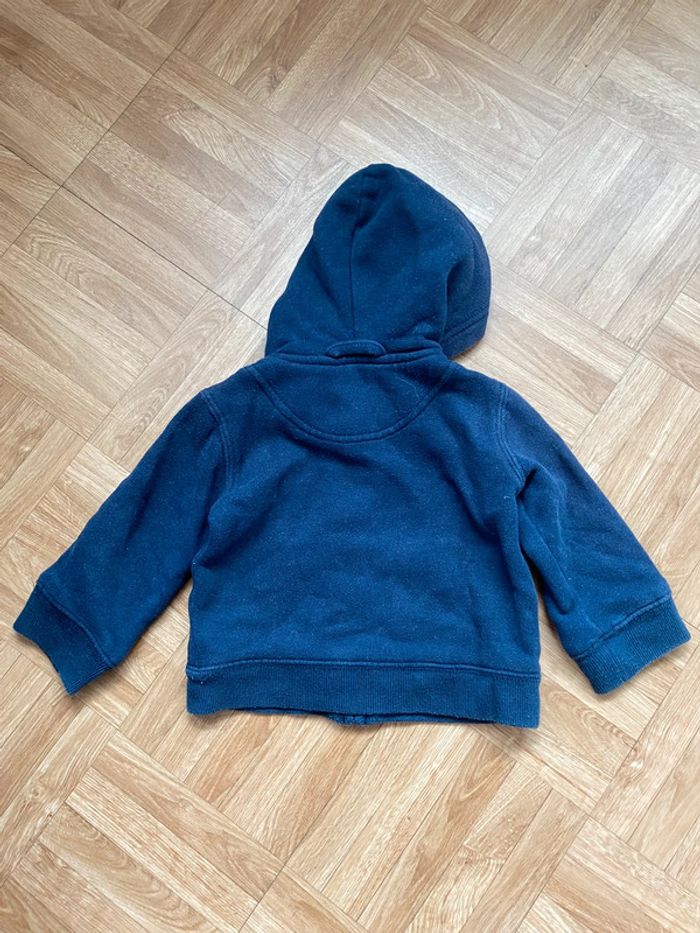 Veste à capuche et zip taille 6/12 mois Baby Gap - photo numéro 3