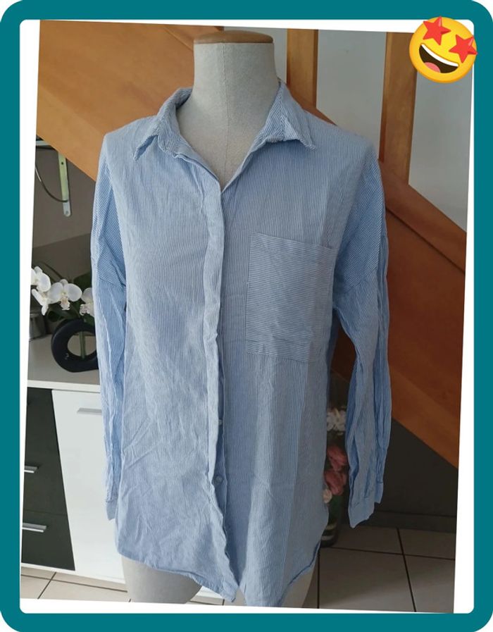 Chemise à rayures Taille M🌿💝 - photo numéro 6