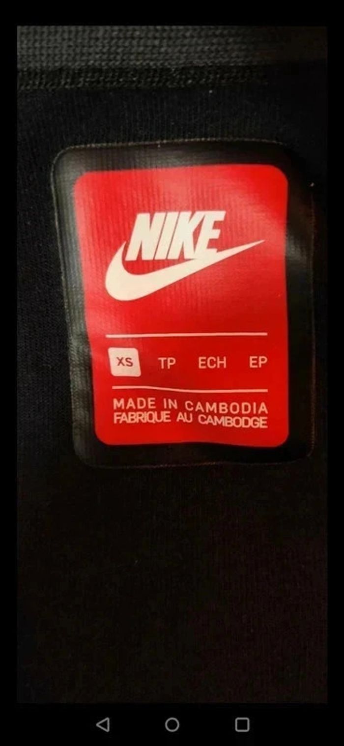 Sweat à capuche gilet zippé tech fleece noir Nike XS - photo numéro 3