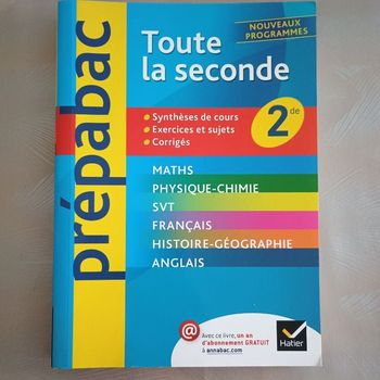 Prépabac Toute la seconde Hatier