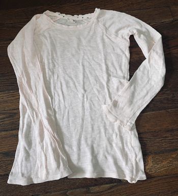 T-shirt lin rose bonton