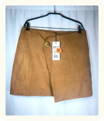 Mini jupe courte effet daim femme See you soon Neuve Taille XL 42