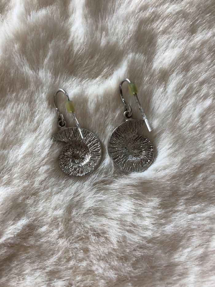 Boucles d’oreilles pendantes en argent - Coquillage - photo numéro 2