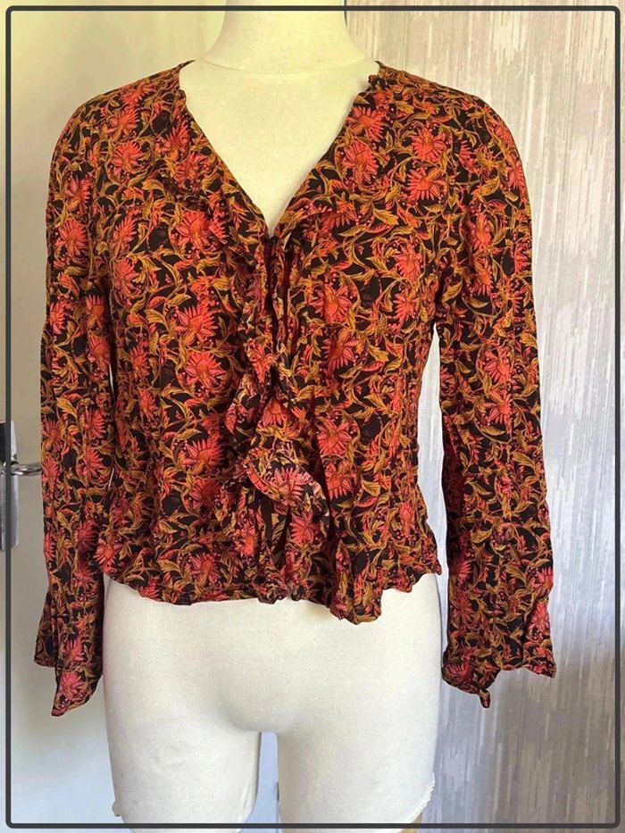 Jolie chemisier colorée taille 42 marque bonobo instinct *