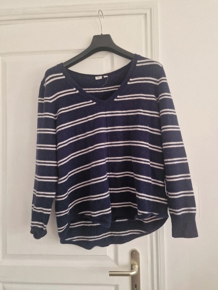 Pull rayures bleu marine gap