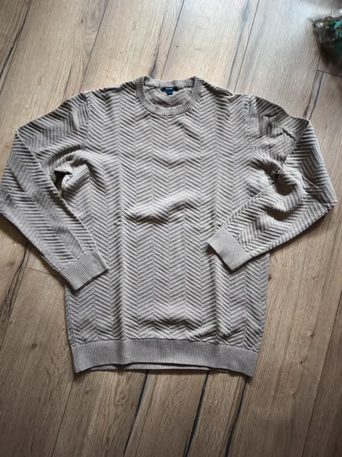 Pull homme beige