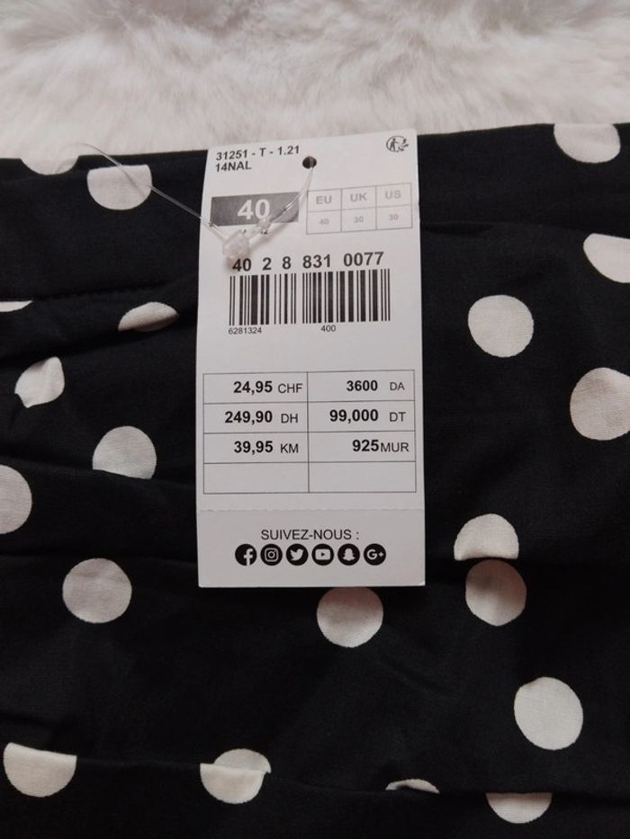 Mini jupe à pois, Gemo, taille 40 - photo numéro 2