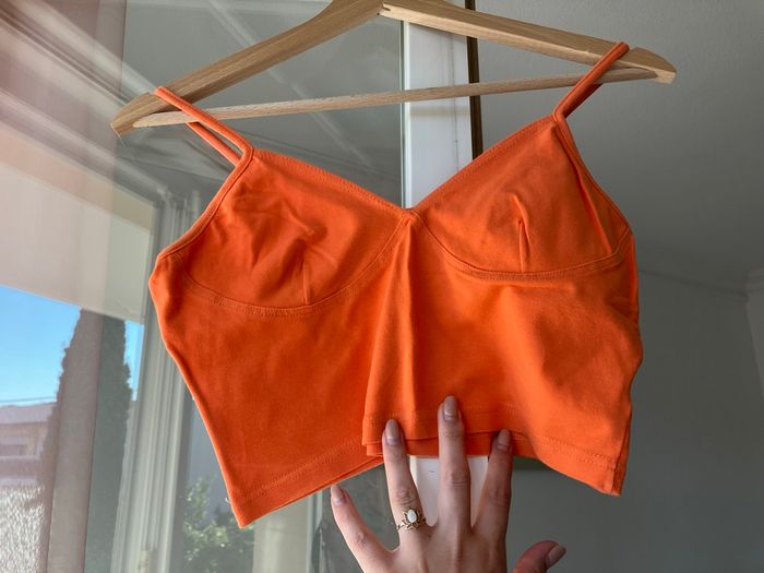 Croc top ou débardeur orange Etam - photo numéro 2