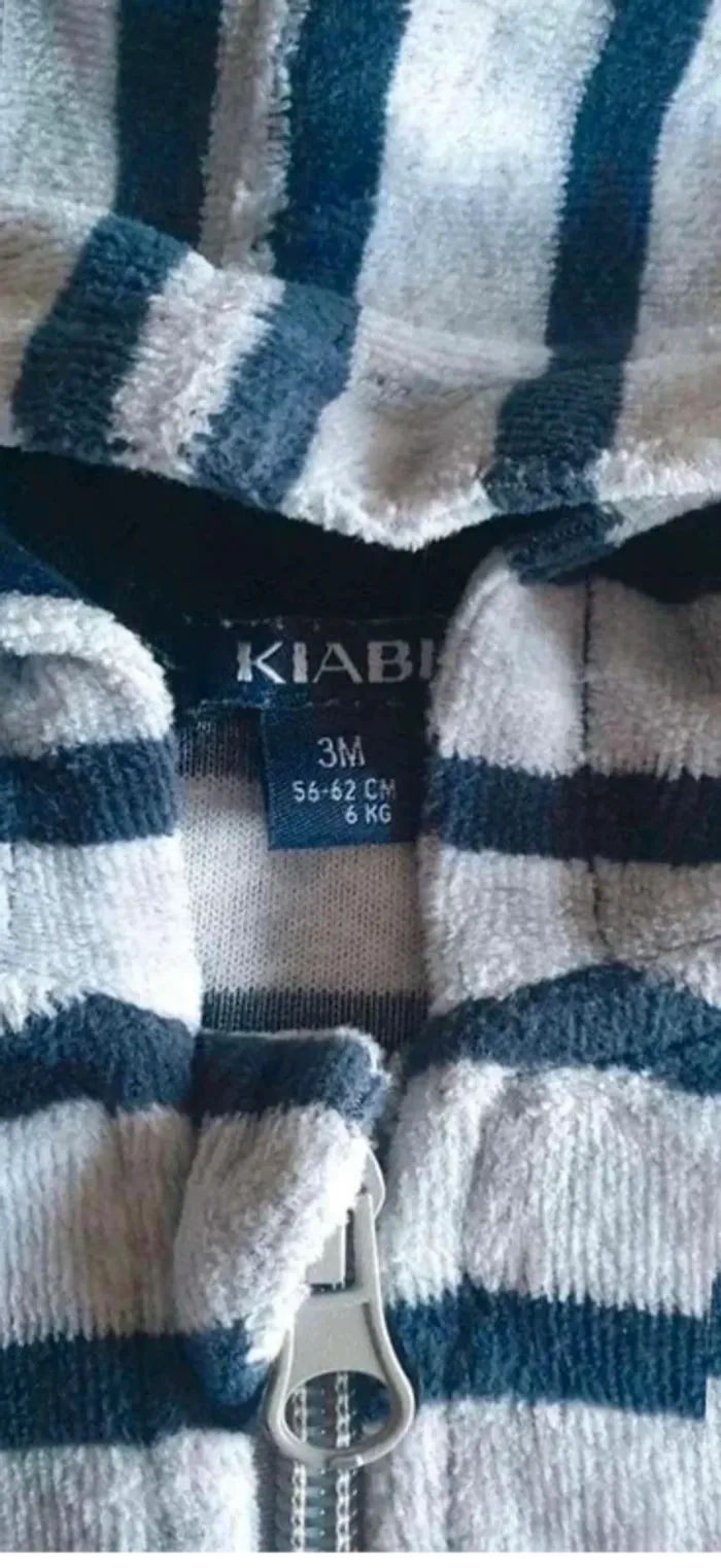 Gilet zip à capuche 3 mois kiabi - photo numéro 3