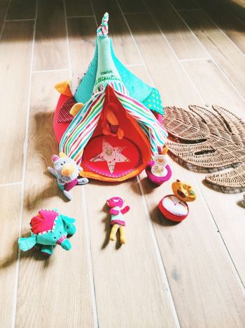 🤡Chapiteau /cirque en tissu/peluche animaux avec sac de transport marque Lilliputiens