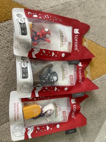 3 figurines tonies Marvel spider 