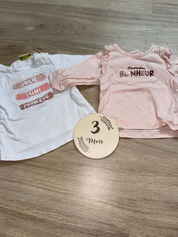 Lot haut fille coton