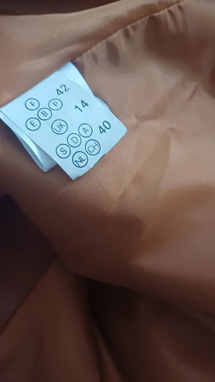 Veste suédine marron glacé taille 42 - photo numéro 2