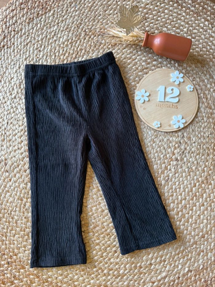 Pantalon velours noir - taille 12 mois