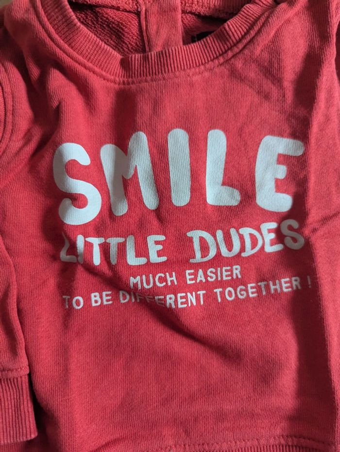 Pull rouge Kiabi 12 mois Smile - photo numéro 2