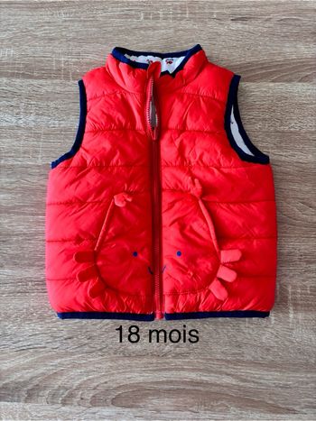 Manteau sans manche 18 mois