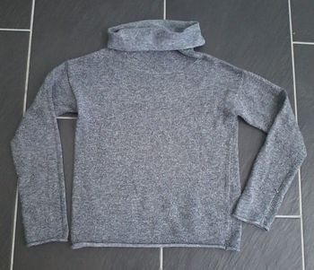 Pull col roulé gris fille 8 ans