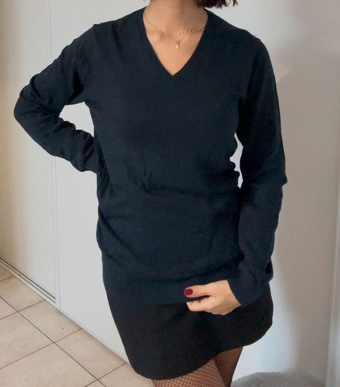 Pull bleu marine Teddy Smith taille S - parfait état - photo numéro 2