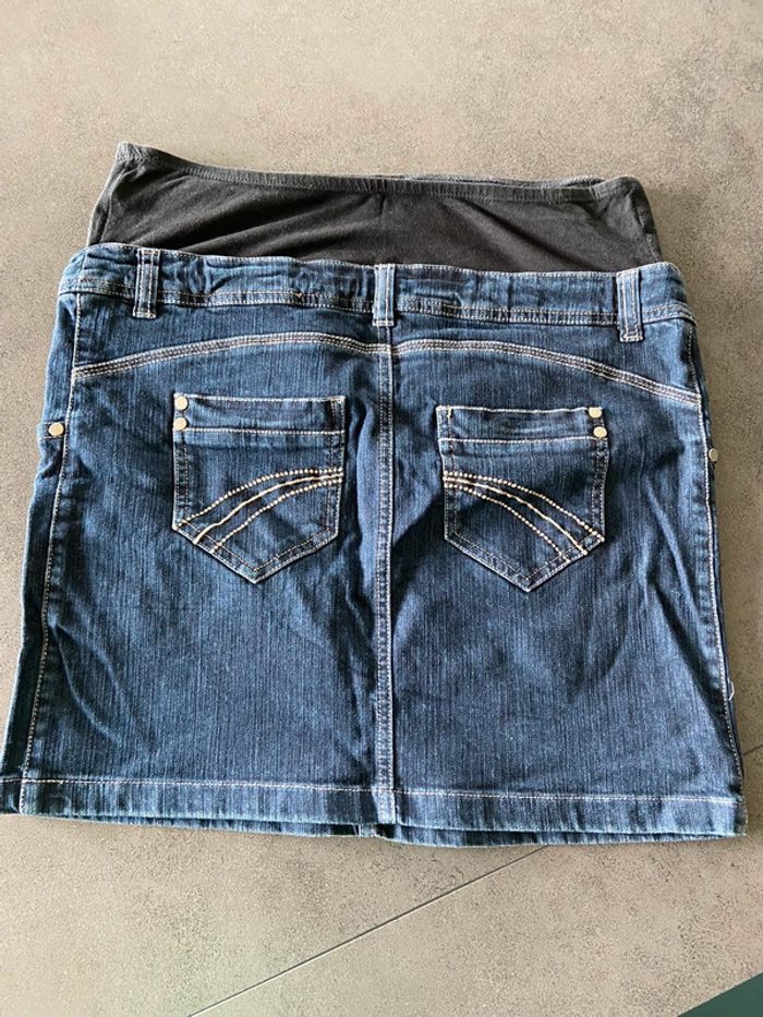 Jupe en jeans grossesse maternité taille 40 - photo numéro 2
