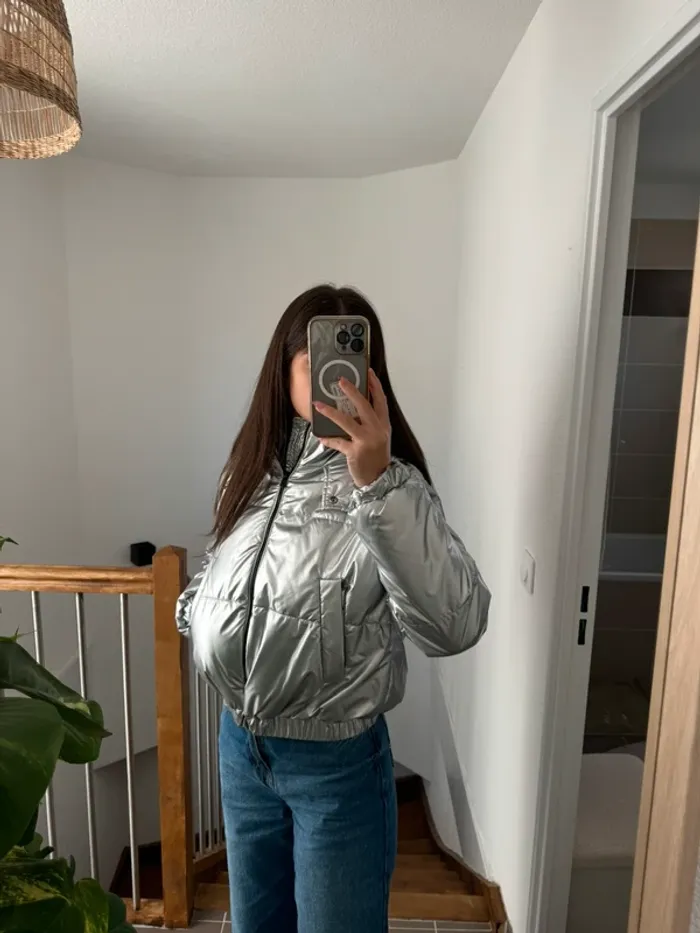 Doudoune argentée Bershka - photo numéro 19