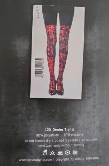 Collant rouge et noir  fantaisie