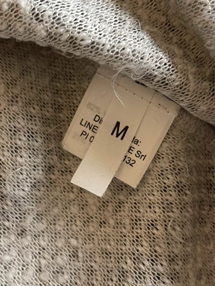 Pull gris duveteux et scintillant Linea Cinque Taille M - photo numéro 5