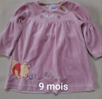 Robe en velours rose - Winnie l'ourson - Disney baby - 9 mois