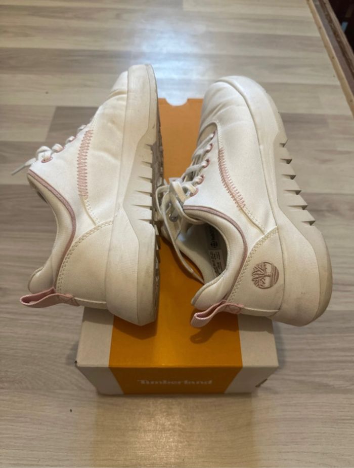 Timberland blanche et rose femme - photo numéro 3
