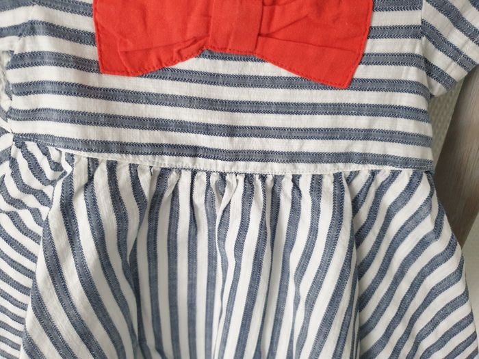 Robe volantée rayée avec noeud rouge - T3M - Orchestra - photo numéro 4