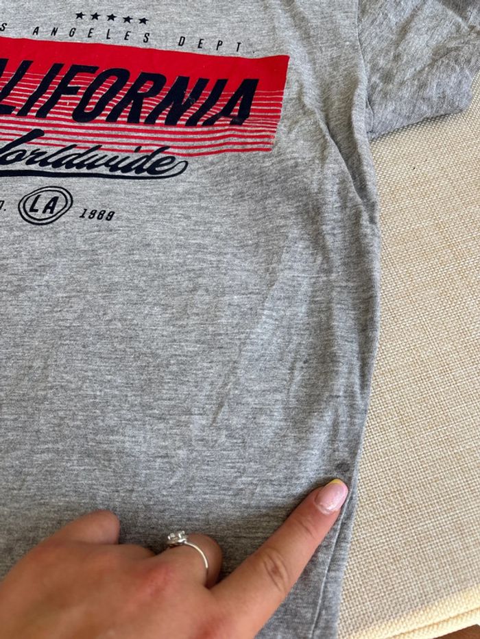 t shirt gris california - photo numéro 4