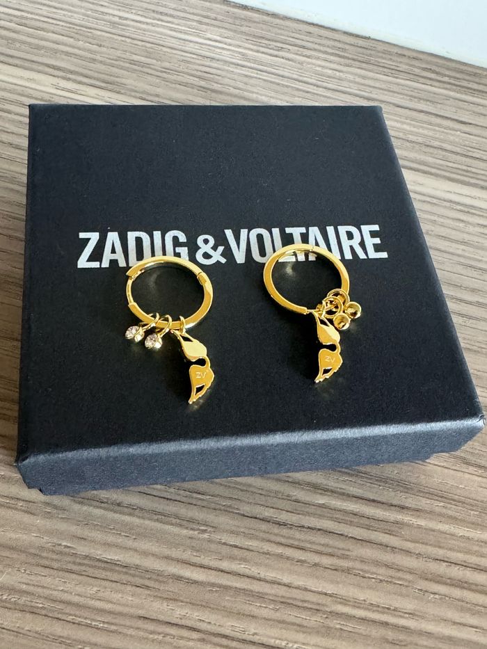 Boucles d’oreilles Zadig & voltaire créoles doré - photo numéro 3