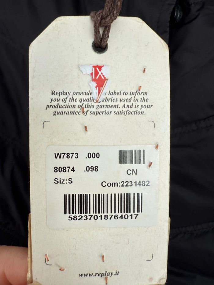 Blouson veste en duvet Replay noir en S NEUVE - photo numéro 4