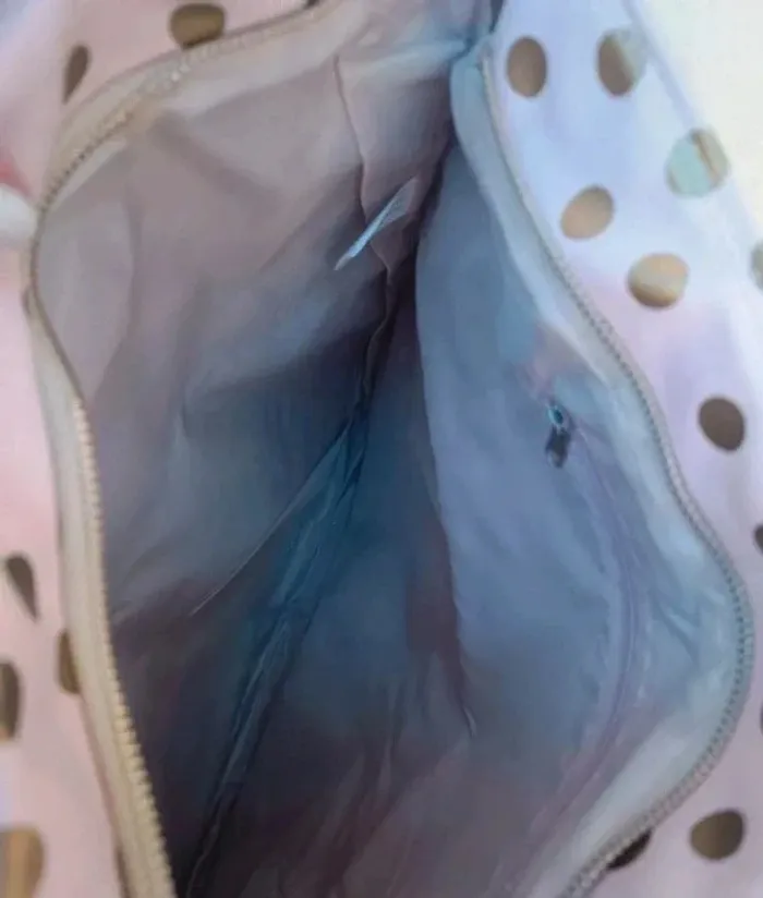 Sac rose à pois doré fourre tout - photo numéro 3