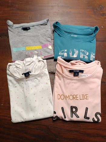 Lot 4 tee shirts mc kiabi