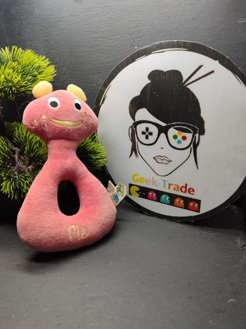 Doudou Hochet Vulli Pie Extraterrestre Rose Rouge Jaune Cham Pie Gnon Ancien 