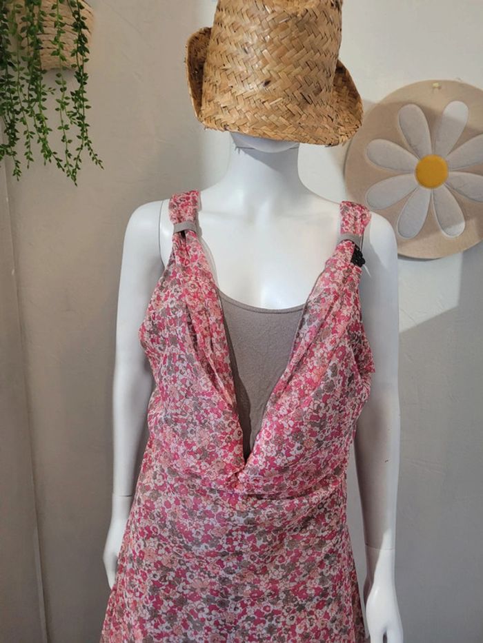 Robe voile fleurie