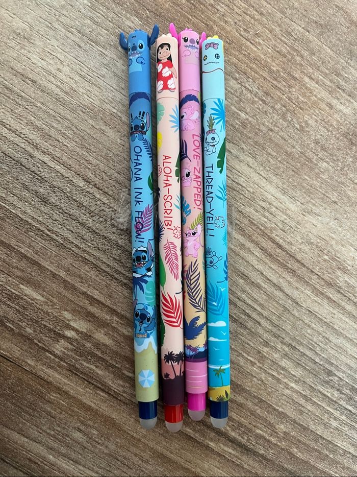 Stylos effaçables  Stitch x4