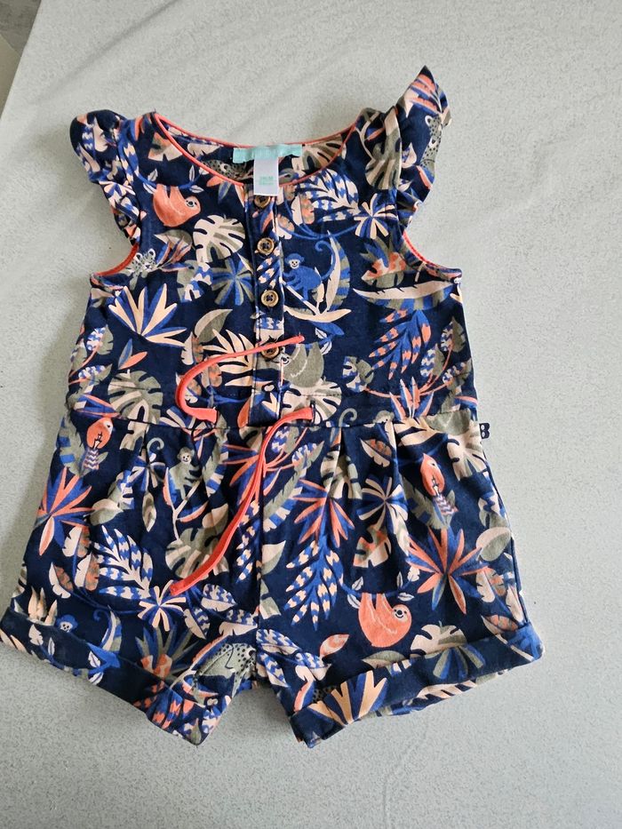 Combinaison short Obaibi fleurie