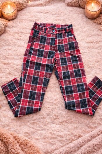 Pantalon femme à carreaux