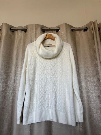 Pull col roulé torsadé Tommy Hilfiger – blanc – Taille XL