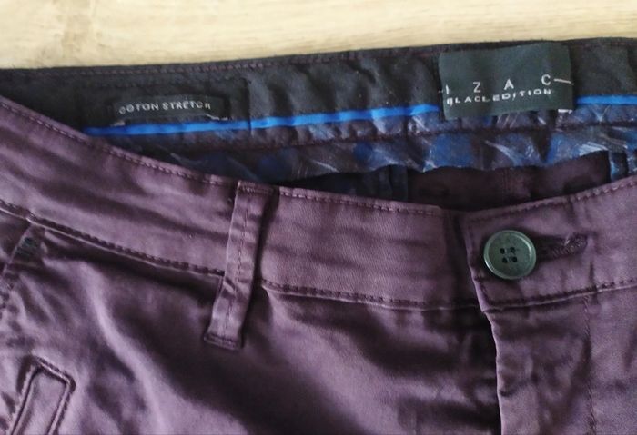 Chino homme violet prune taille 42 Izac - photo numéro 3